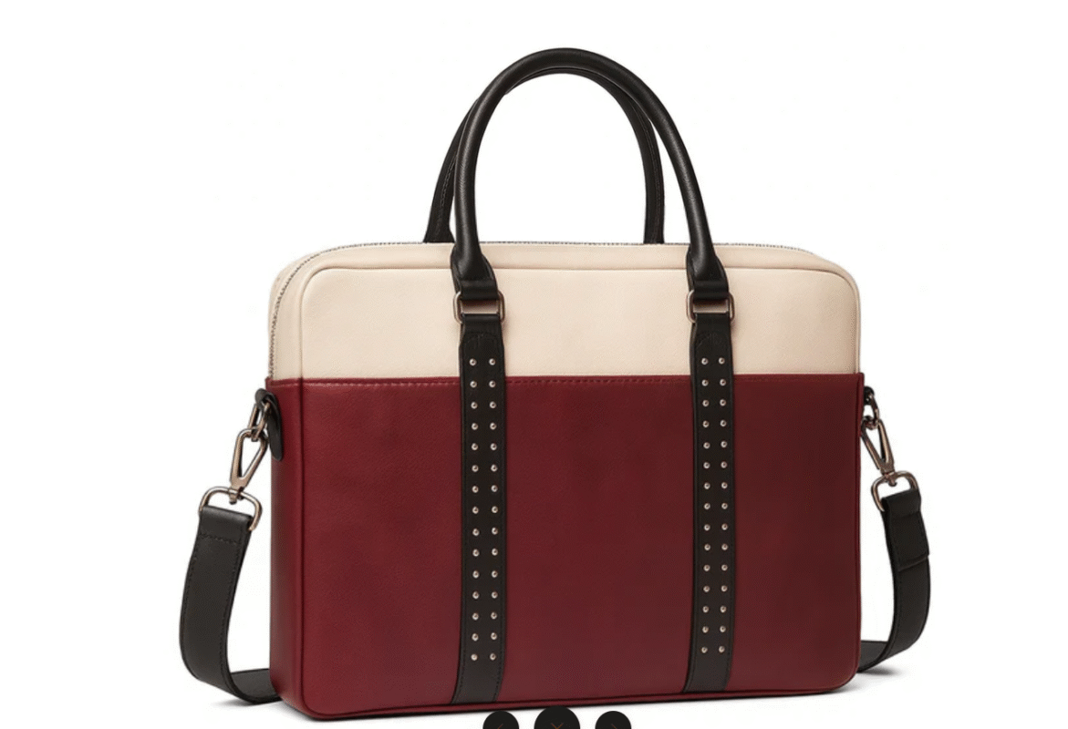 16-inch executive laptop bag for business professionals, sleek and durable design with shoulder strap ✅ Title